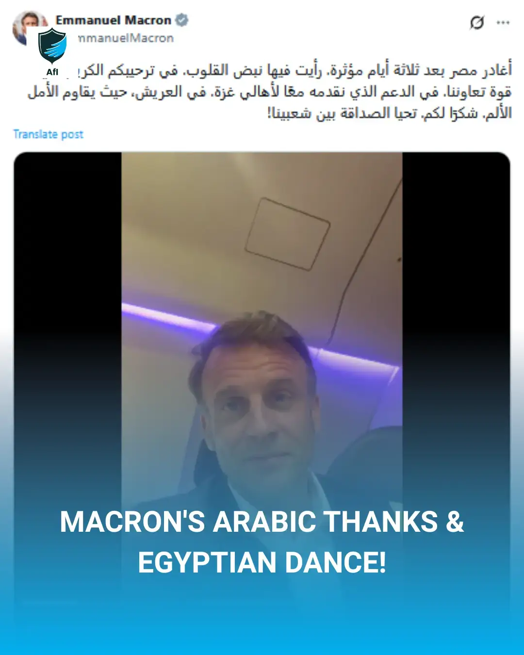 Macron’s Arabic Thanks & Egyptian Dance!